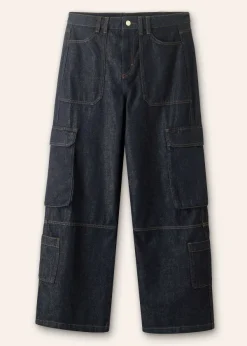 Outlet ME+EM Baggy Cargo Denim Trouser Rinse Wash Denim