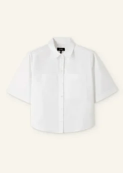 Best ME+EM Boxy Cargo Crop Shirt White