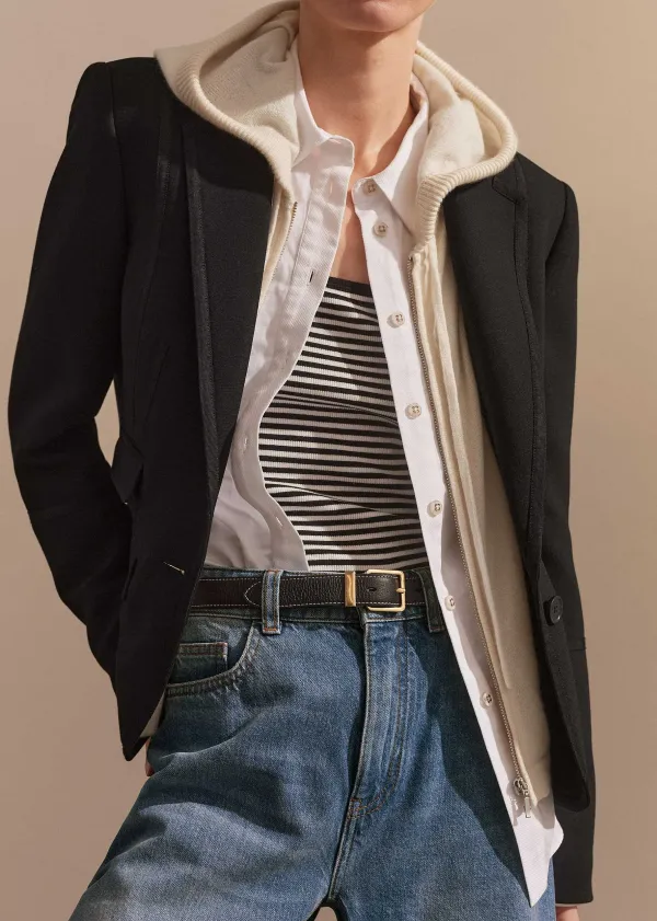 Discount ME+EM Bracelet Sleeve Short Workwear Blazer Black