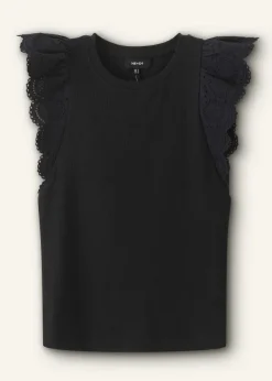 Best ME+EM Broderie Trim Tank Top Navy