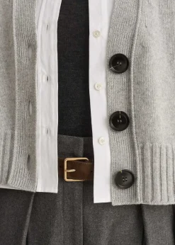 Clearance ME+EM Cashmere Barely There Layering Jumper Charcoal