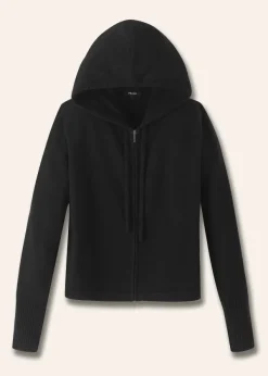 Best ME+EM Cashmere Relaxed Fit Box Zip Hoody Black