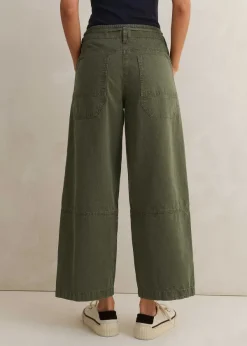 Best ME+EM Casual Crop Trouser Light Khaki