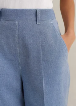 Sale ME+EM Chambray Tailoring Tapered Trouser Blue