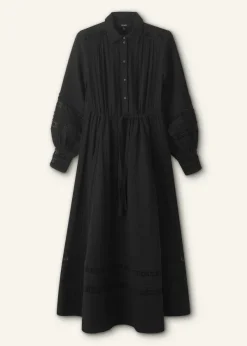 Online ME+EM Cheesecloth Drawstring Maxi Dress Black