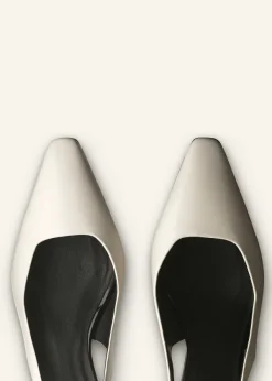 ME+EM Chisel Toe Wedge Slingback Off White