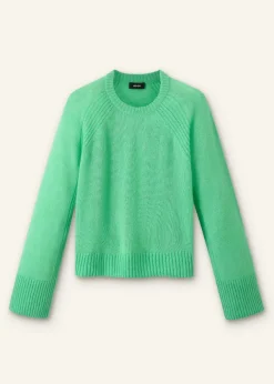 Best ME+EM Cloud-Soft Merino Cashmere Silk Cropped Box Jumper Hot Mint