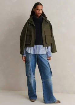 New ME+EM Cotton Merino Rib Layering Vest + Snood Navy