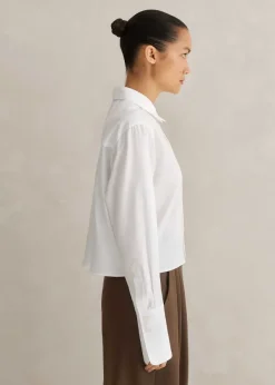 Clearance ME+EM Cropped Shirt White