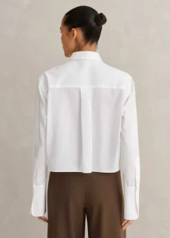 Clearance ME+EM Cropped Shirt White