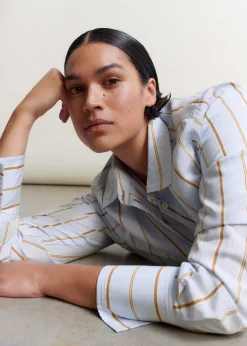 New ME+EM Fine Stripe Shirt Multi Stripe