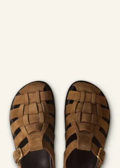 ME+EM Fisherman Sandal Tan Suede