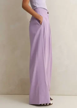 Discount ME+EM Fluid Micro Pleat Wide-Leg Trouser Dusted Lilac