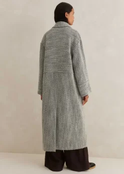 Clearance ME+EM Herringbone Town-To-Country Coat Black/White