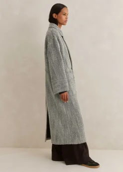 Clearance ME+EM Herringbone Town-To-Country Coat Black/White