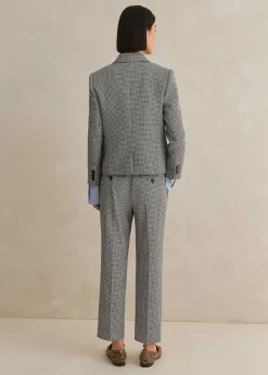 Discount ME+EM Houndstooth Cropped Jacket + Slim Crop Trouser Suit Black