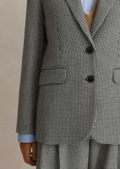 Discount ME+EM Houndstooth Pleated Man Pant Suit Black