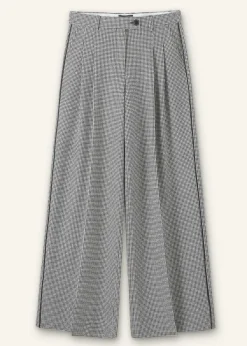 Hot ME+EM Houndstooth Pleated Man Pant Black/White