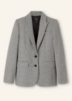 Discount ME+EM Houndstooth Single-Breasted Blazer Black/White