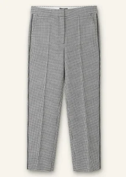 New ME+EM Houndstooth Slim Crop Trouser Black/White