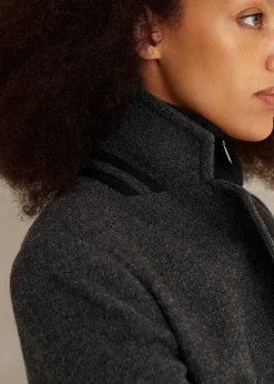 ME+EM Italian Wool Crop Forever Jacket Charcoal