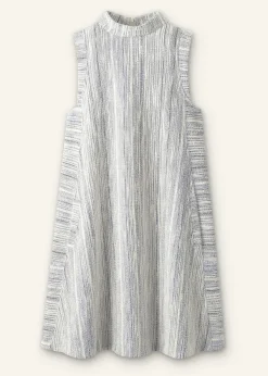 Discount ME+EM Jacquard Swing Dress Blue/Cream