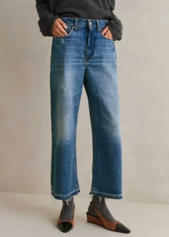 Best ME+EM Low-Rise Baggy Crop Jean Authentic Mid Wash