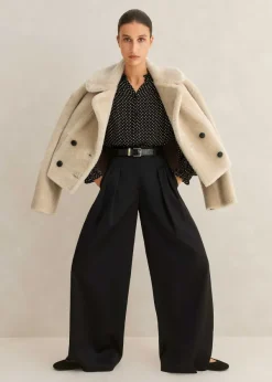 Discount ME+EM Luxe Short Shearling Coat