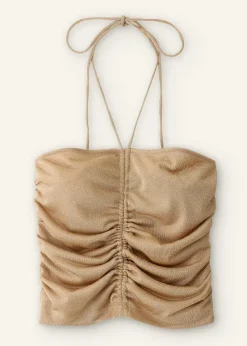 Sale ME+EM Metallic Bandeau Top Gold