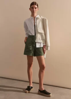 Hot ME+EM Oversized Patch Short + Tie Light Khaki