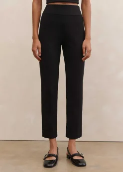 Sale ME+EM Ponte Split Hem Crop Trouser Black