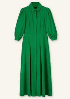 ME+EM Shirt Maxi Dress Spring Green