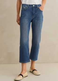 Sale ME+EM Short Authentic Slim Crop Jean Blue Wash