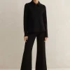 Online ME+EM Short Travel Tailoring Kick Flare Trouser Co-Ord Black