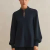 Outlet ME+EM Short-Length Travel Tailoring Wide-Leg Palazzo Co-Ord Blue