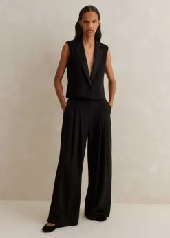 ME+EM Short-Length Wide-Leg Forever Tux Trouser Short Length