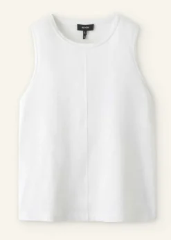 New ME+EM Slub Crew Neck Swing Vest Fresh White