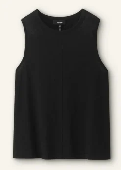 Clearance ME+EM Slub Crew Neck Swing Vest Black