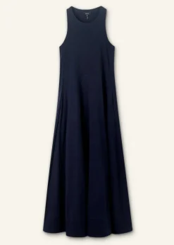 Hot ME+EM Slub Jersey Halterneck Maxi Dress Navy