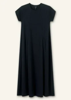 Best ME+EM Slub Jersey Midi Swing Dress Navy