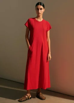 New ME+EM Slub Jersey Midi Swing Dress