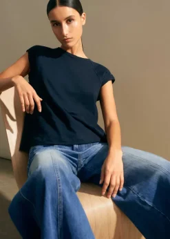 New ME+EM Slub Swing Tee Navy