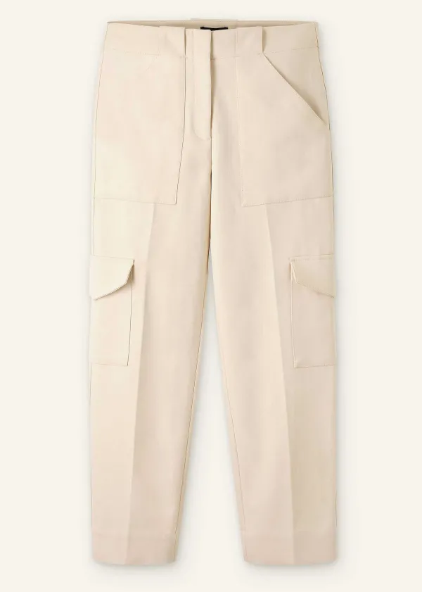 Discount ME+EM Smart Cargo Slim Crop Trouser Cream