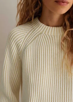 Hot ME+EM Soft-Touch Cotton Rib Weekend Jumper Soft White/Ecru