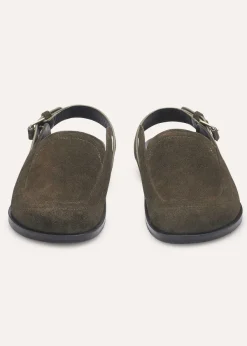 Sale ME+EM Suede Clog Khaki