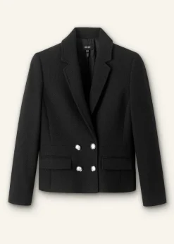 Clearance ME+EM Textured Bracelet Sleeve Contour Jacket Black
