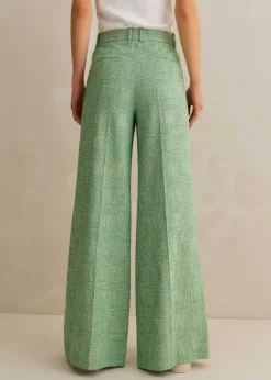 Hot ME+EM Textured Prince Of Wales Check Man Pant Green/White