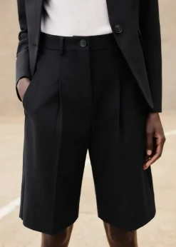 ME+EM Textured Tailored Short Suit Black