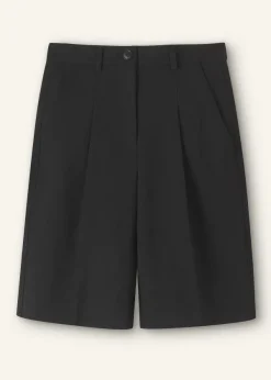 New ME+EM Textured Tailoring Longline Short Black