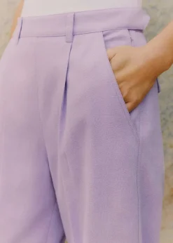 Online ME+EM Textured Tapered Trouser Dusted Lilac